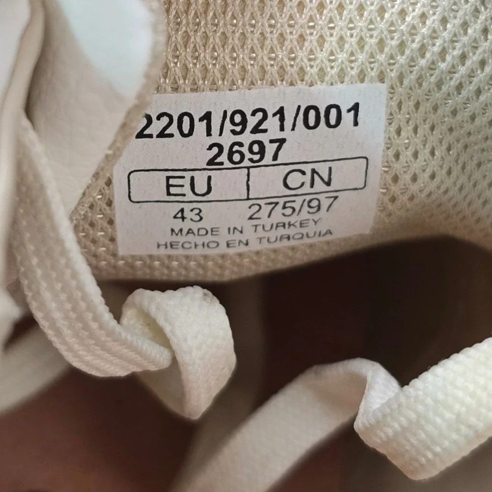Zara Mens Low Top Sneakers White Tan Minimalist Lace Up 2201/921/001 EU 43 US 10